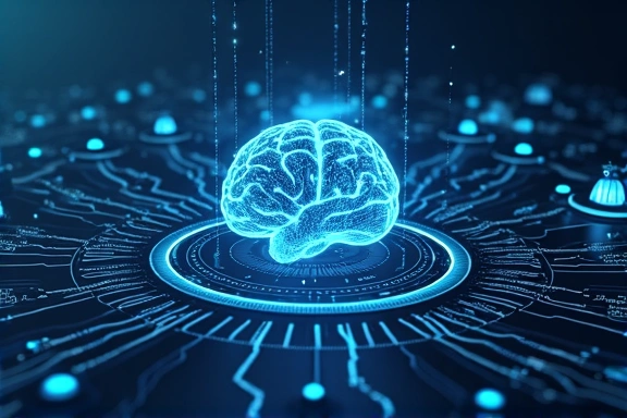 Ilustrace umělé inteligence a webových technologií