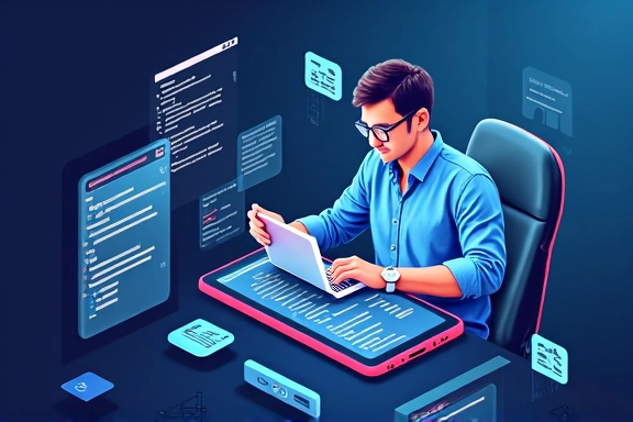 Ilustrace vývoje mobilních aplikací