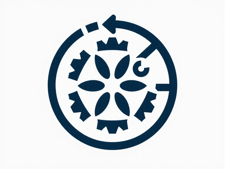 Abstraktní ozubená kola nebo ikona štítu symbolizující údržbu a bezpečnost