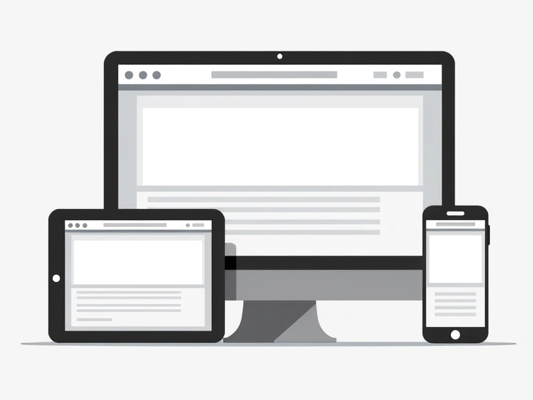 Čisté a moderní webové stránky zobrazené na různých zařízeních